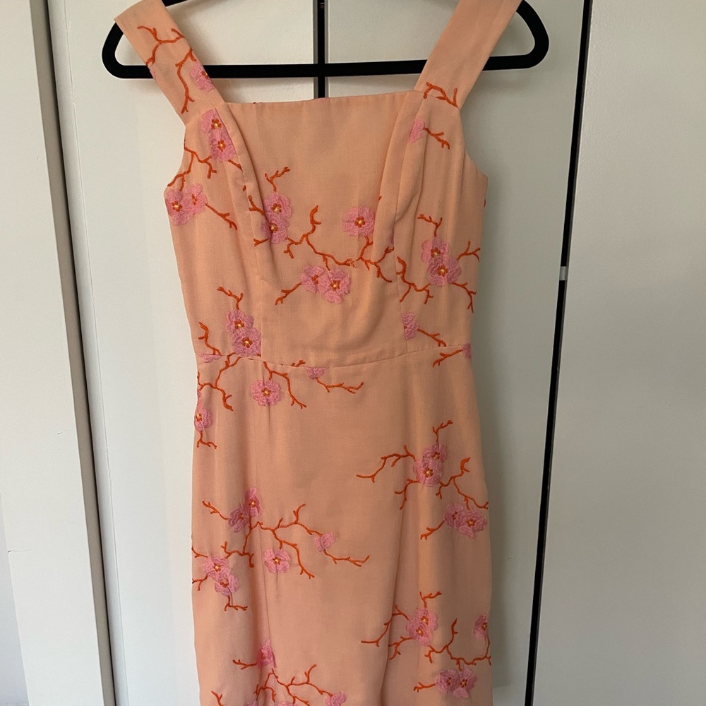 Tocca Peach and Pink Floral Mini Dress